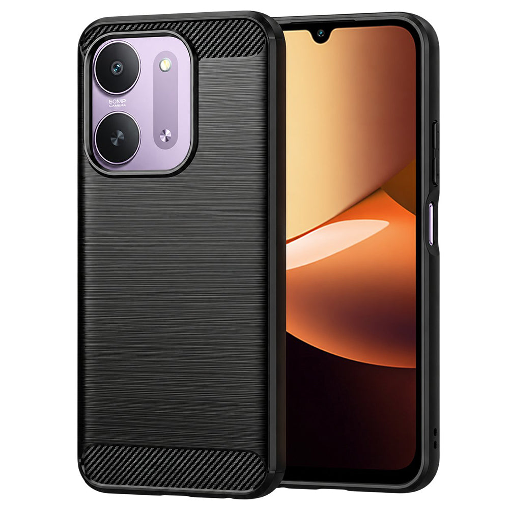 Puzdro pre Xiaomi Redmi 17C 5G, Techsuit, Karbón, Čierne