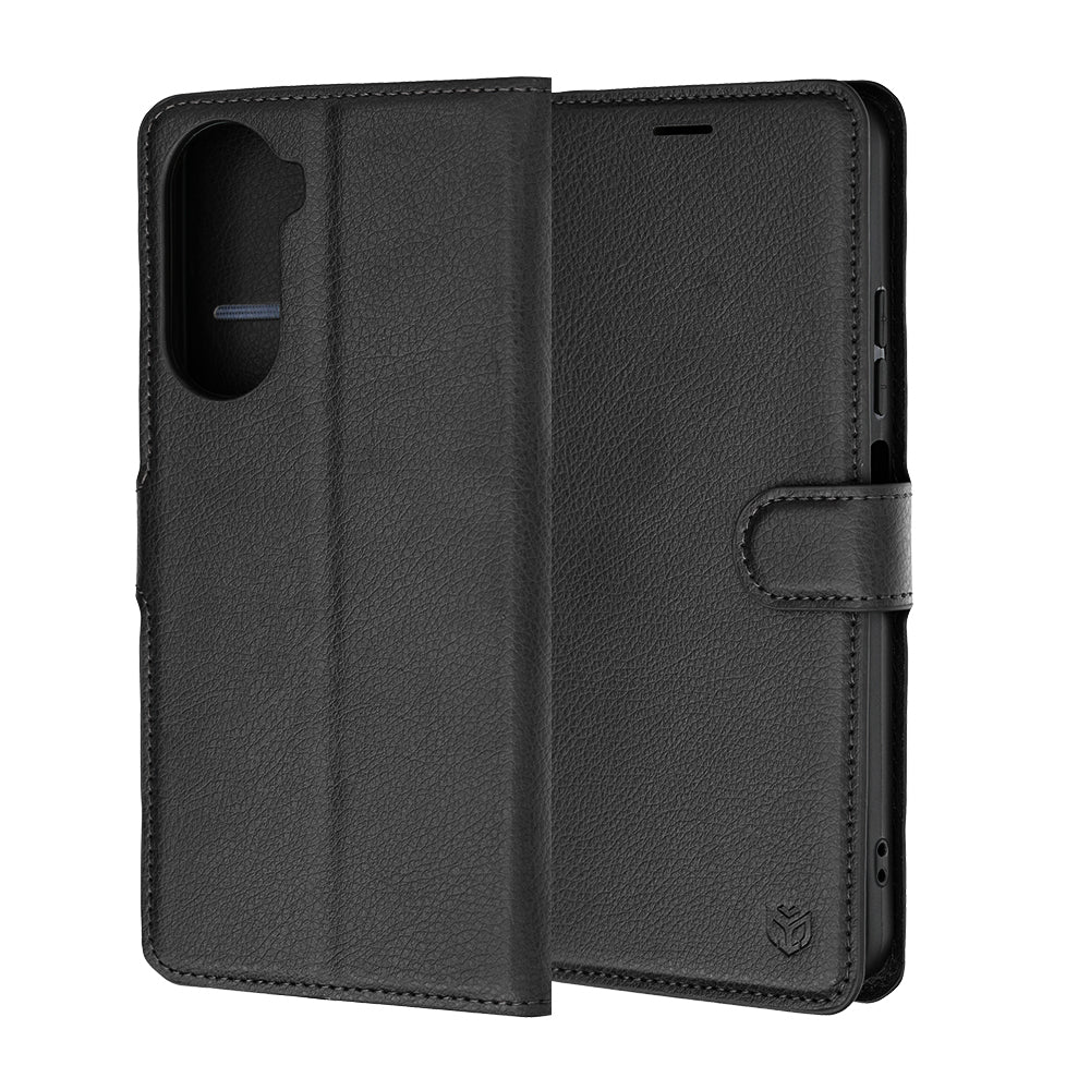 Puzdro pre Xiaomi Redmi A7 Pro 4G, Techsuit, kožené folio, čierne
