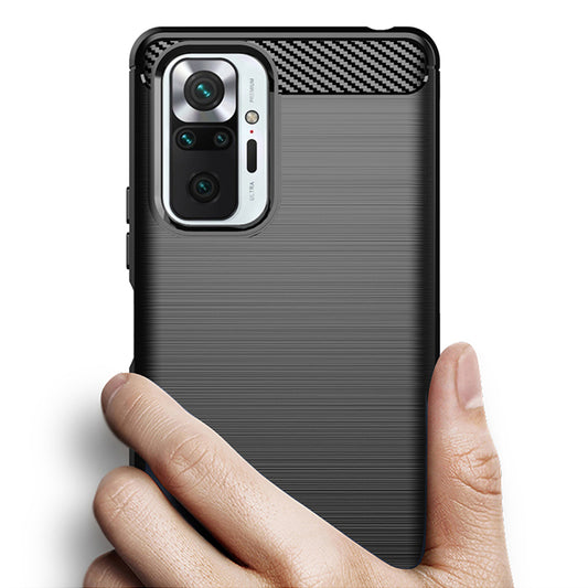 Puzdro pre Xiaomi Redmi Note 10 Pro Max / Note 10 Pro, Techsuit, Karbón, Čierne