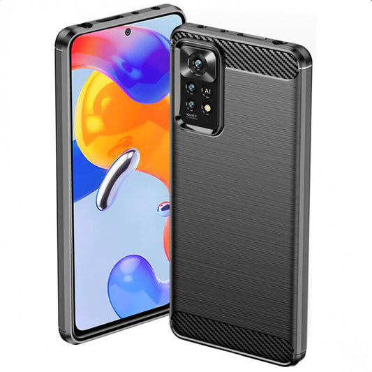 Puzdro pre Xiaomi Redmi Note 12 Pro 4G / Note 11 Pro 5G / Note 11 Pro, Techsuit, Karbón, Čierne