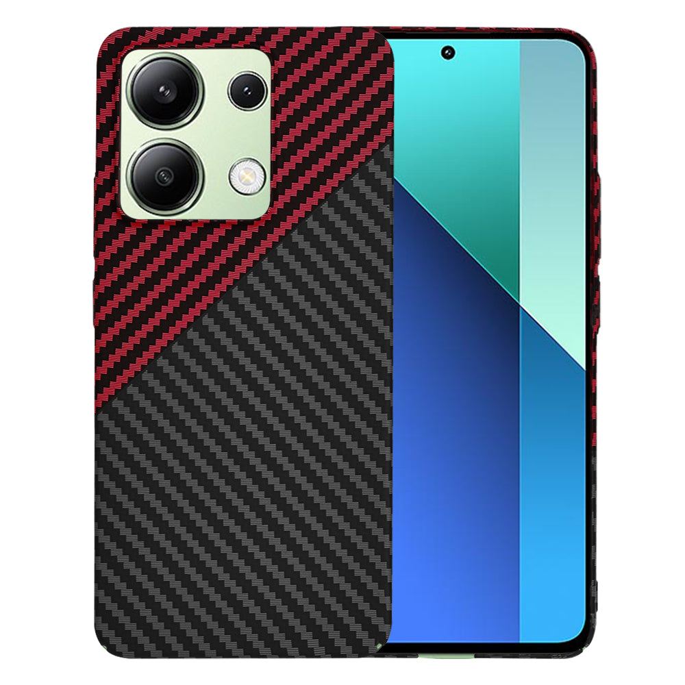 Puzdro pre Xiaomi Redmi Note 13 4G, Techsuit, Carbonite FiberShell, Čierno-červené