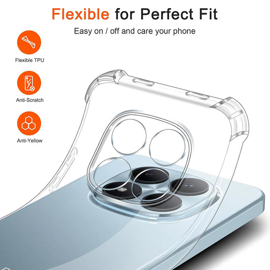 Puzdro pre Xiaomi Redmi Note 15 Pro 4G, Techsuit, Shockproof Clear, Transparentné