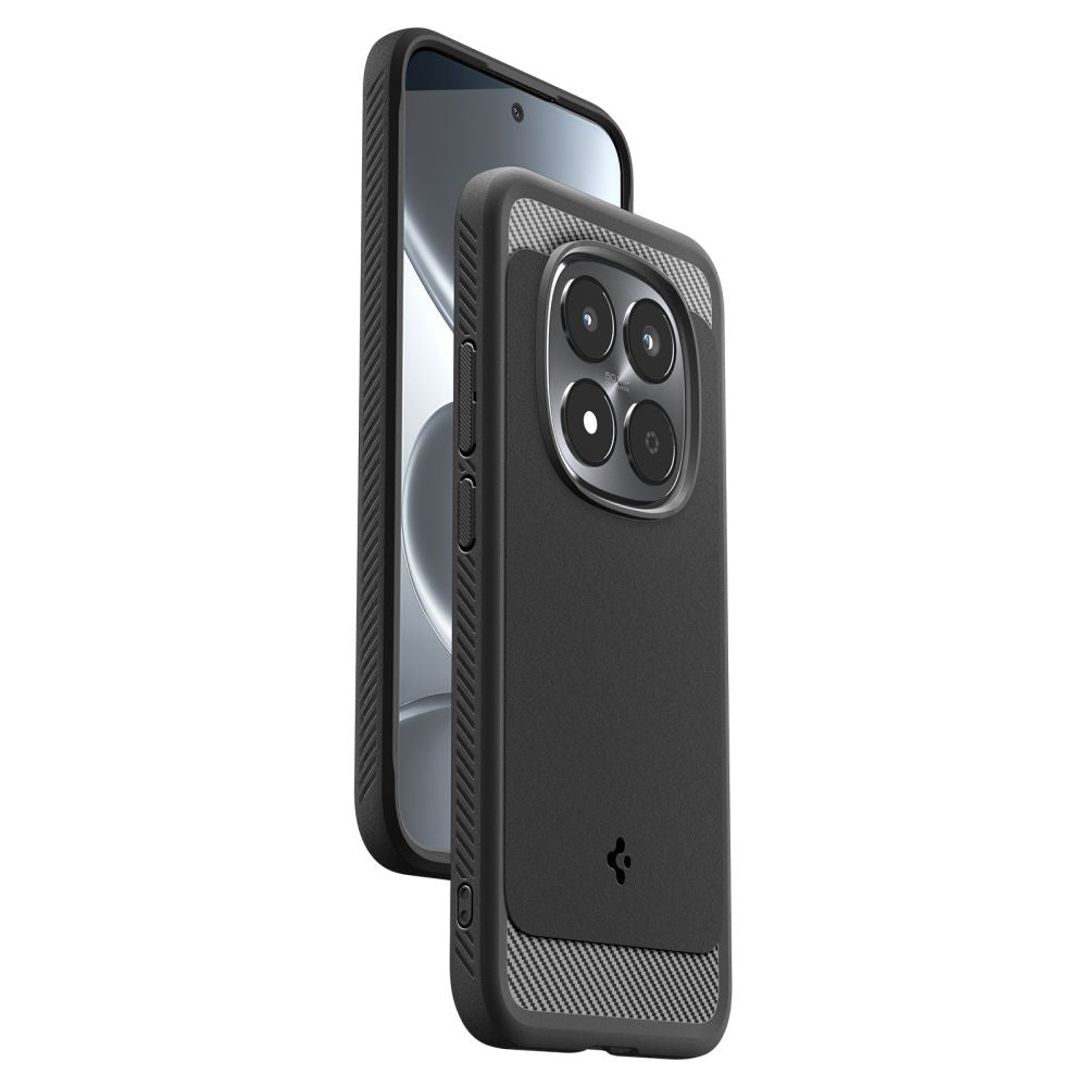 Puzdro pre Xiaomi Redmi Note 15 Pro 5G, Spigen, Rugged Armor, Matná čierna ACS10460