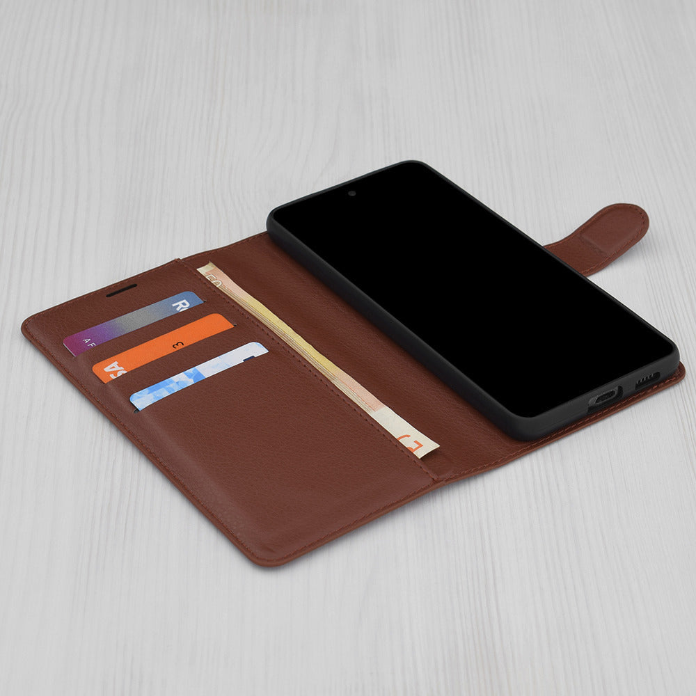 Puzdro pre Xiaomi Redmi Note 15 Pro 5G, Techsuit, Leather Folio, Hnedé
