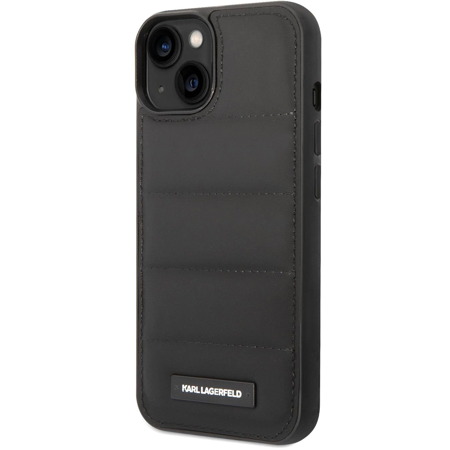 Puzdro pre Apple iPhone 14 Plus, Karl Lagerfeld, Quilted Puffy Metal Logo, Čierne