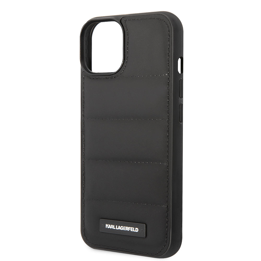 Puzdro pre Apple iPhone 14 Plus, Karl Lagerfeld, Quilted Puffy Metal Logo, Čierne