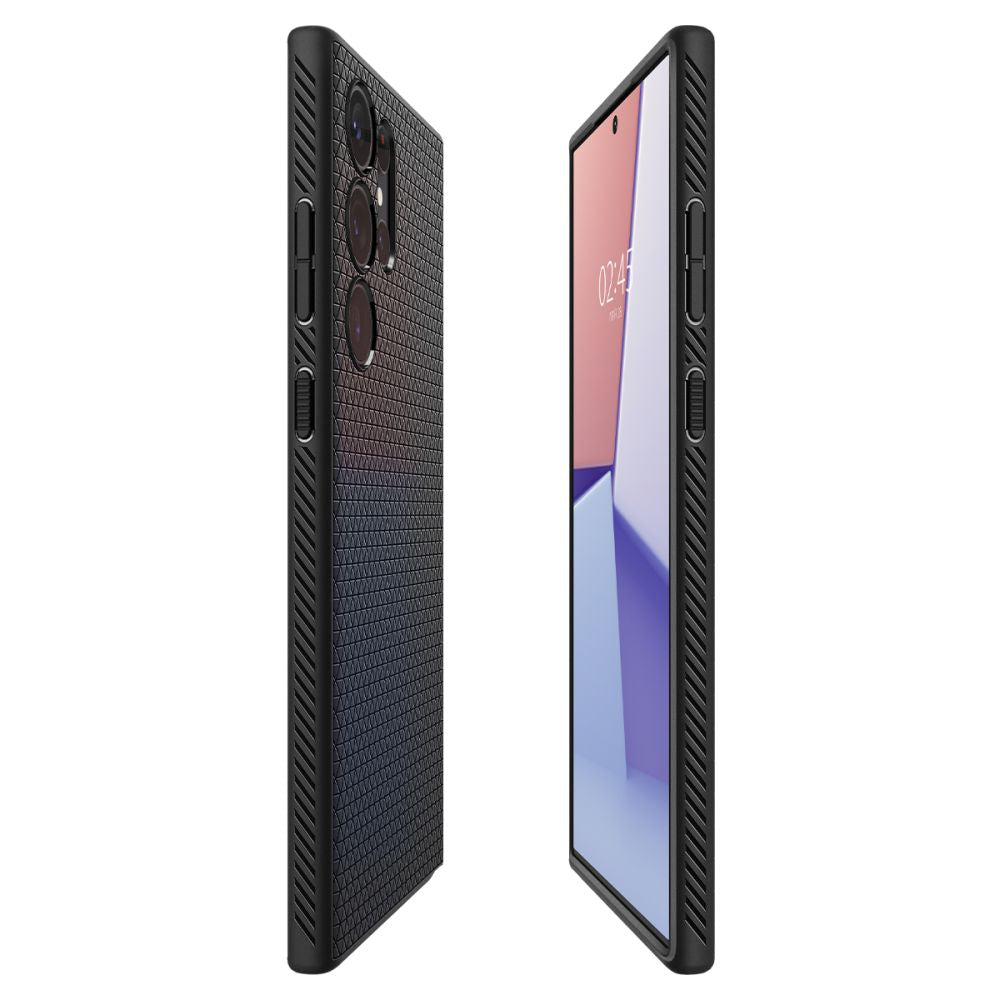 Puzdro pre Samsung Galaxy S23 Ultra S918, Spigen, Liquid Air, Matná čierna ACS05614