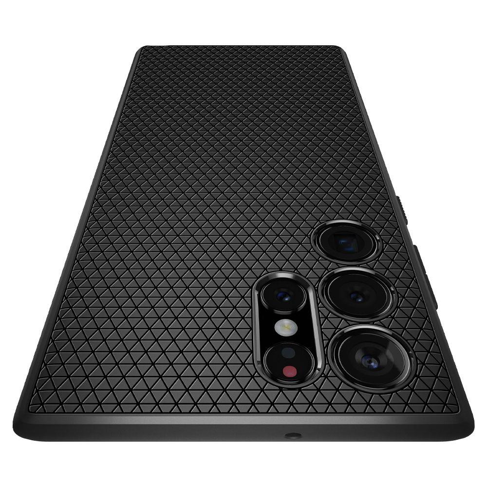 Puzdro pre Samsung Galaxy S22 Ultra 5G S908, Spigen, Liquid Air Matte, čierne ACS03915