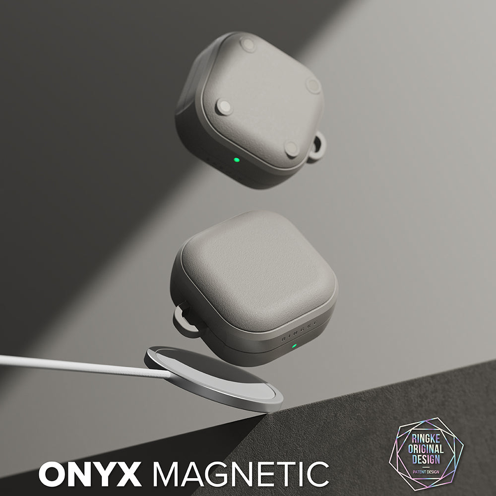 Puzdro Ringke Onyx Magnetic pre Samsung Galaxy Buds4 / Buds4 Pro, Sivé