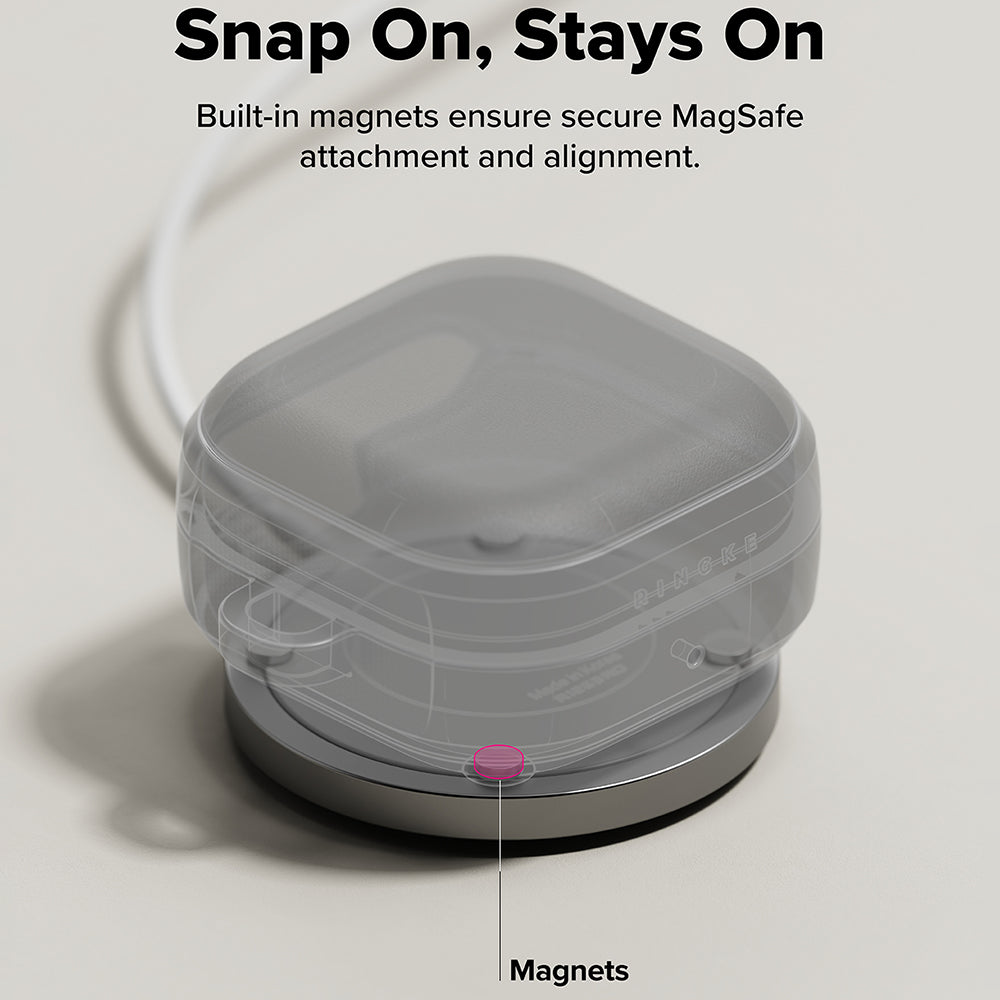 Puzdro Ringke Onyx Magnetic pre Samsung Galaxy Buds4 / Buds4 Pro, Sivé