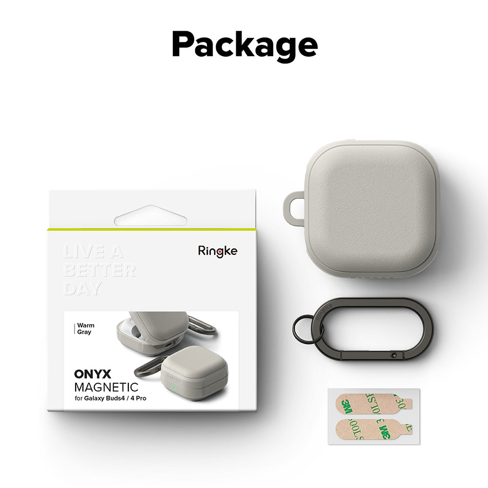 Puzdro Ringke Onyx Magnetic pre Samsung Galaxy Buds4 / Buds4 Pro, Sivé
