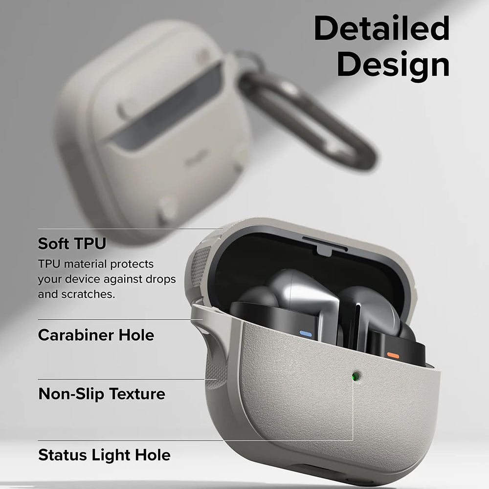 Magnetické puzdro Ringke Onyx pre Samsung Galaxy Buds3 FE / Buds3 Pro / Buds3, sivé