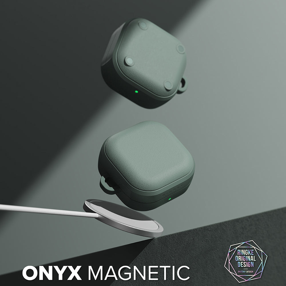 Puzdro Ringke Onyx Magnetic pre Samsung Galaxy Buds4 / Buds4 Pro, Zelené