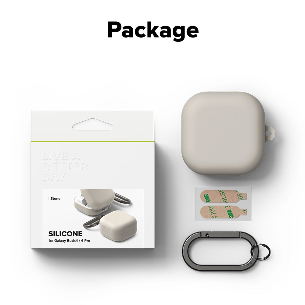 Puzdro Ringke pre Samsung Galaxy Buds 4 Pro, Krémové