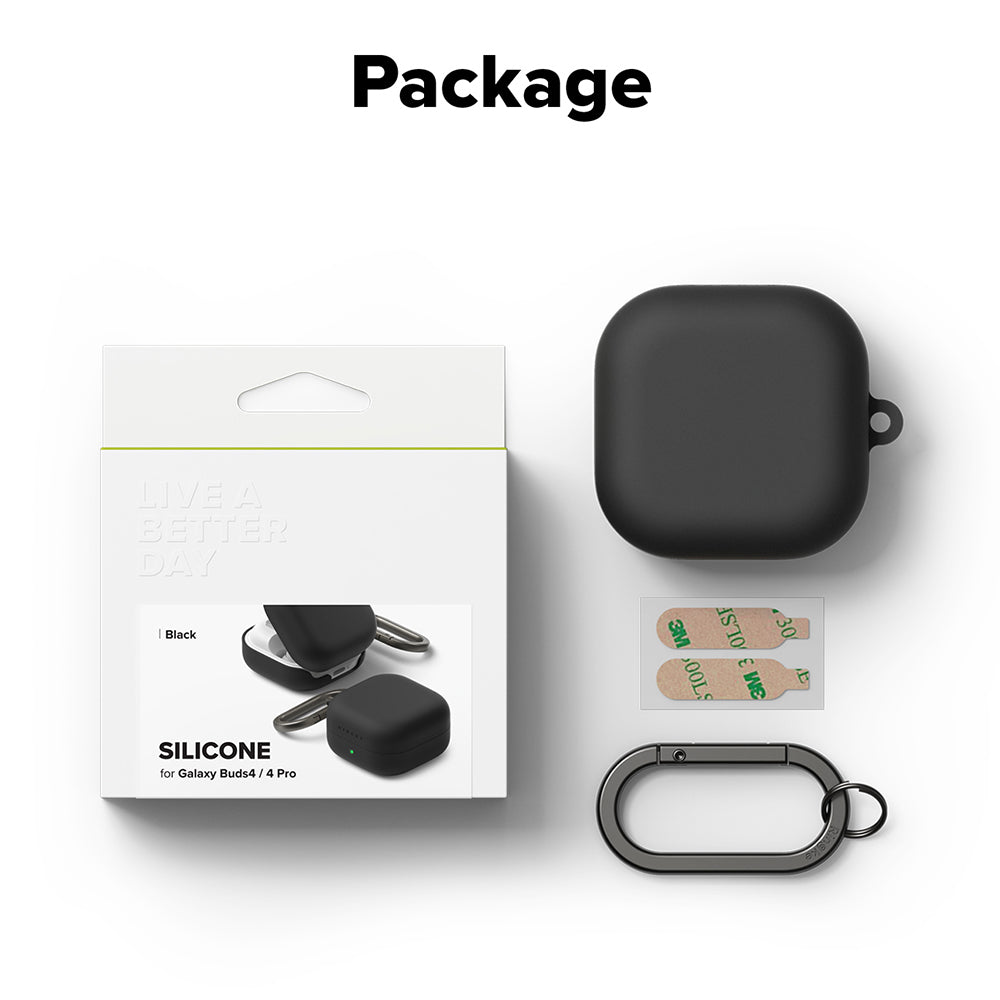 Puzdro Ringke pre Samsung Galaxy Buds4 / Buds4 Pro, Čierne