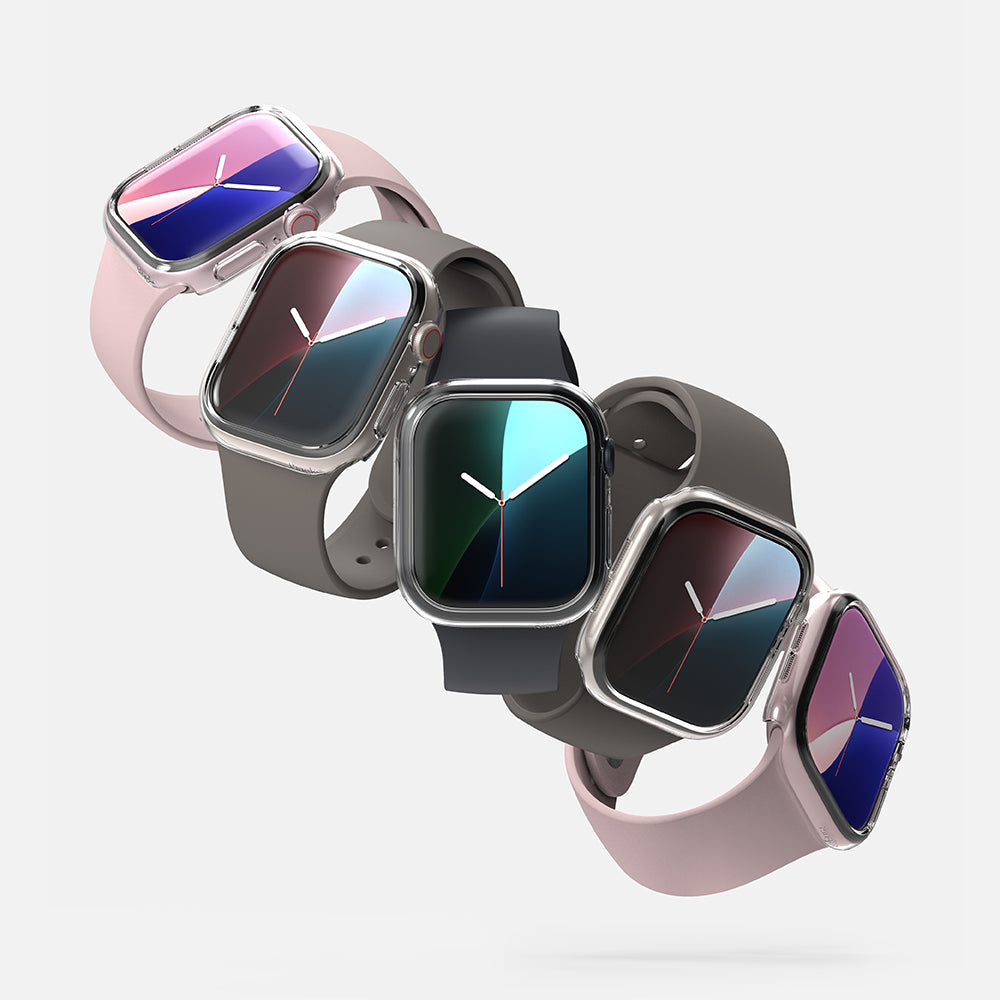 Puzdro Ringke Slim pre Apple Watch Series 10 / 11 42mm, Sada 2 kusy, Matná čierna / Priehľadná
