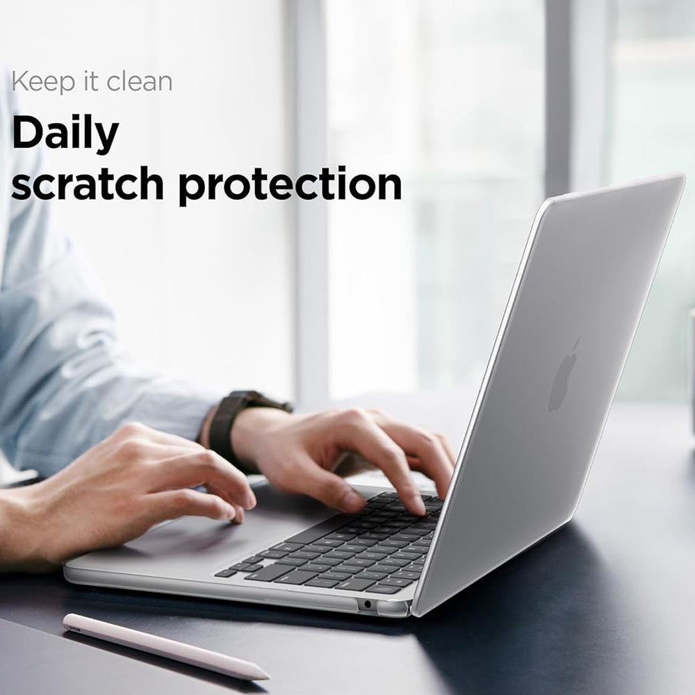 Puzdro Spigen Airskin pre Apple MacBook Air 13 palcov (2026) / (2025) / (2024) / (2022), Priehľadné Matné ACS11530