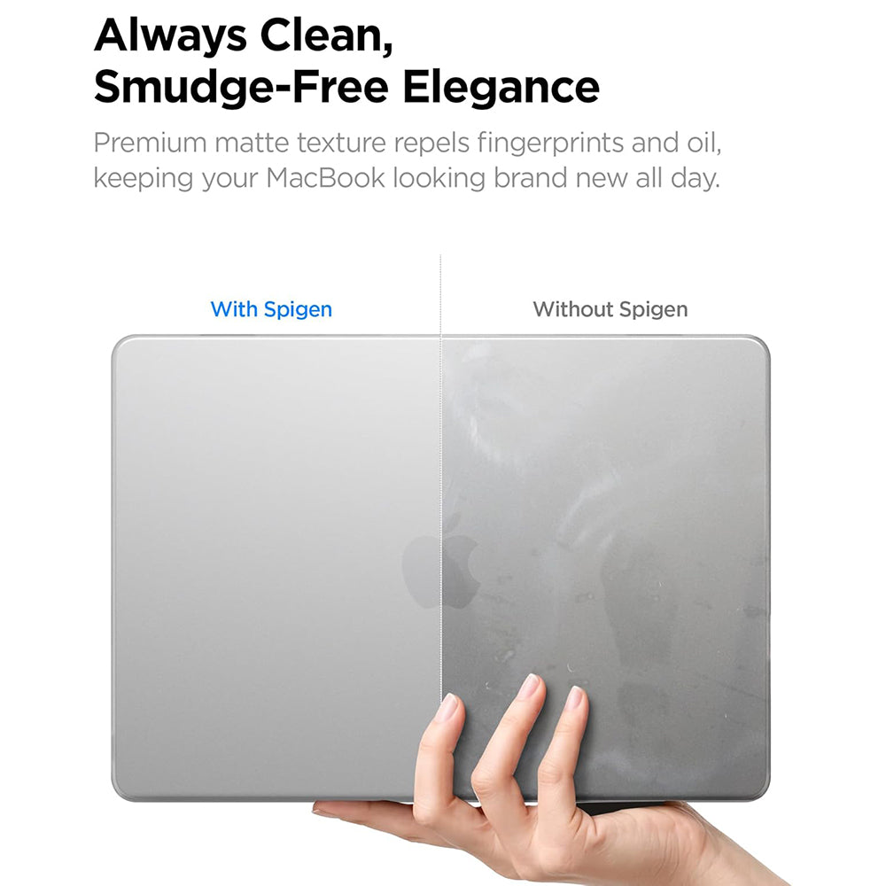 Puzdro Spigen Airskin pre Apple MacBook Air 13 palcov (2026) / (2025) / (2024) / (2022), Priehľadné Matné ACS11530