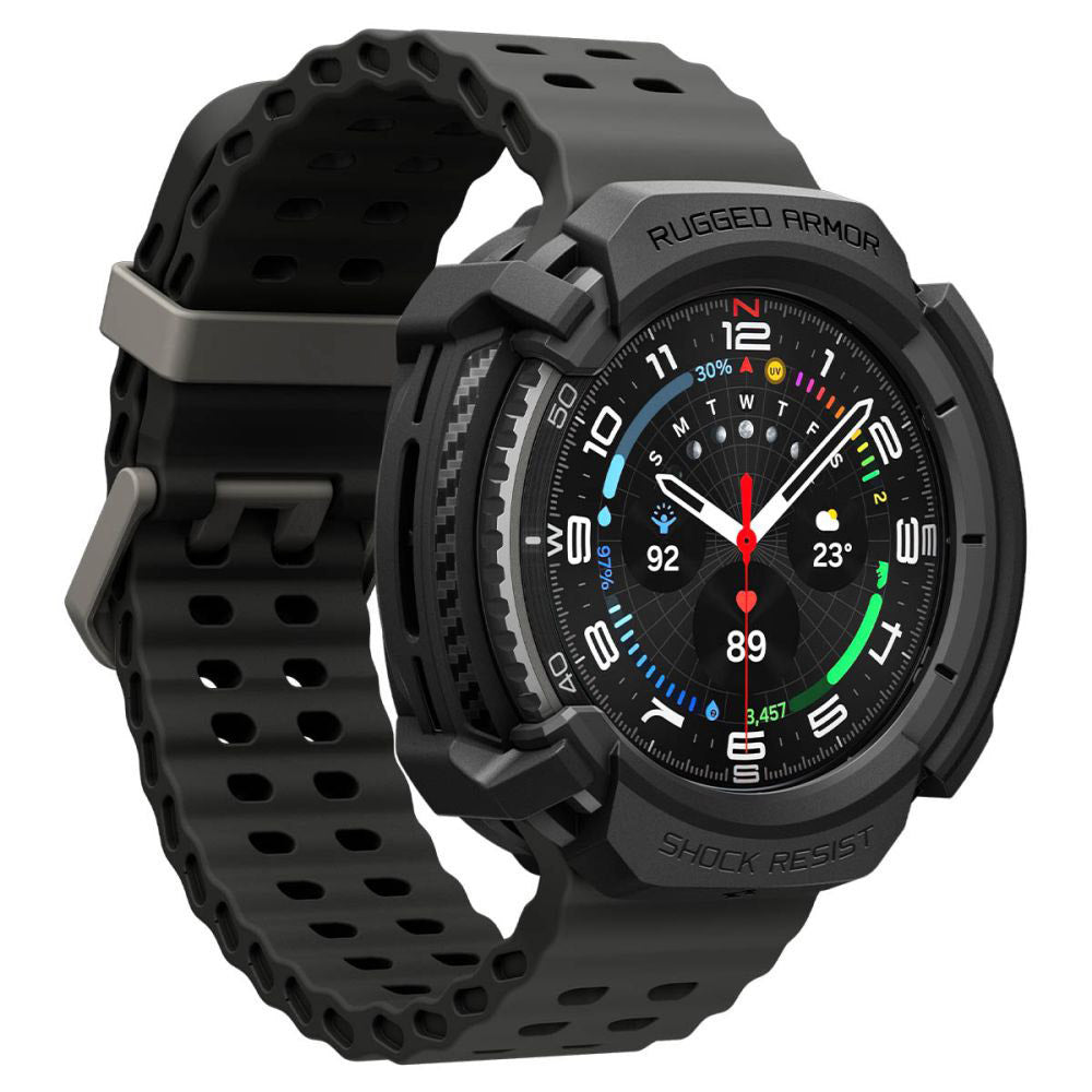 Puzdro Spigen Liquid Air pre Samsung Galaxy Watch8 Classic, Matné čierne ACS09841