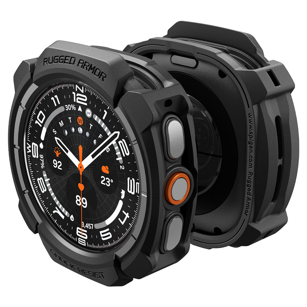 Spigen Rugged Armor púzdro pre Samsung Galaxy Watch Ultra2, matná čierna ACS11611