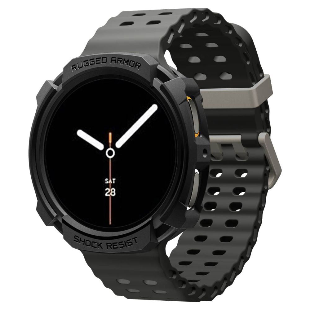 Puzdro Spigen Rugged Armor pre Samsung Galaxy Watch8 44mm, Matná čierna ACS10006