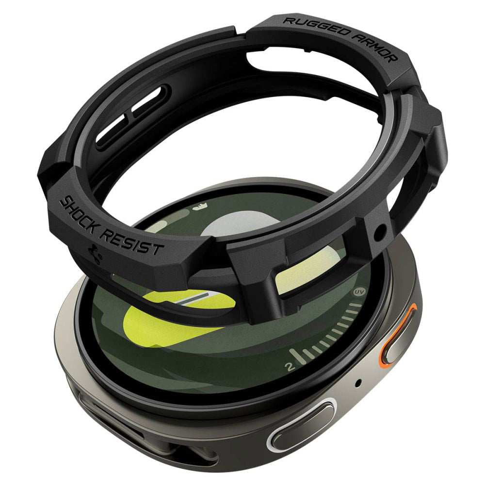 Puzdro Spigen Rugged Armor pre Samsung Galaxy Watch8 44mm, Matná čierna ACS10006