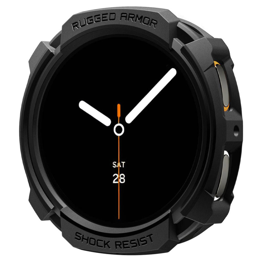 Puzdro Spigen Rugged Armor pre Samsung Galaxy Watch8 44mm, Matná čierna ACS10006