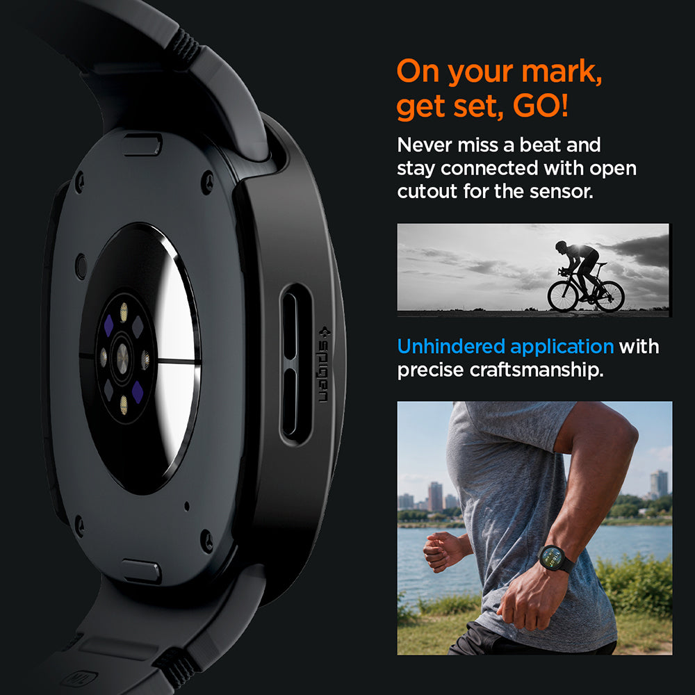 Obal Spigen Thin Fit 360 pre Samsung Galaxy Watch9 / Watch8 44mm, čierny ACS11601