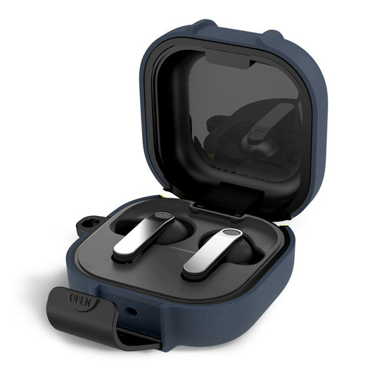Puzdro Tech-Protect Slim Hook pre Samsung Galaxy Buds4 / Buds4 Pro, Tmavomodré