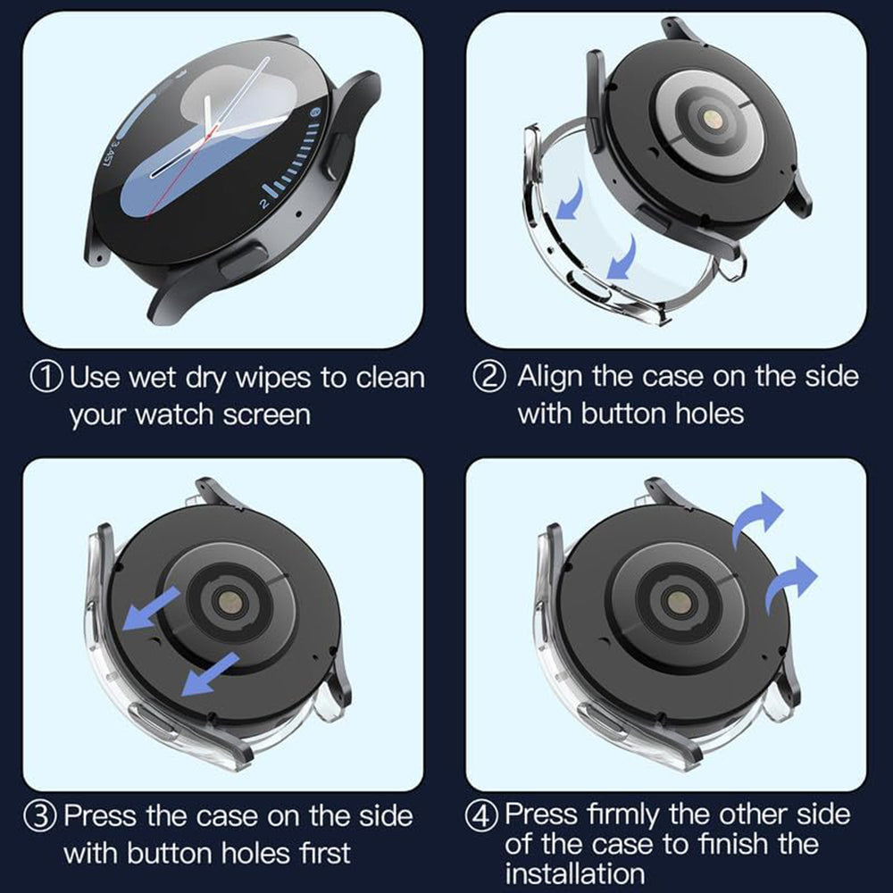 Obal Techsuit Defense360 Pro pre Samsung Galaxy Watch7 44mm, Priehľadný