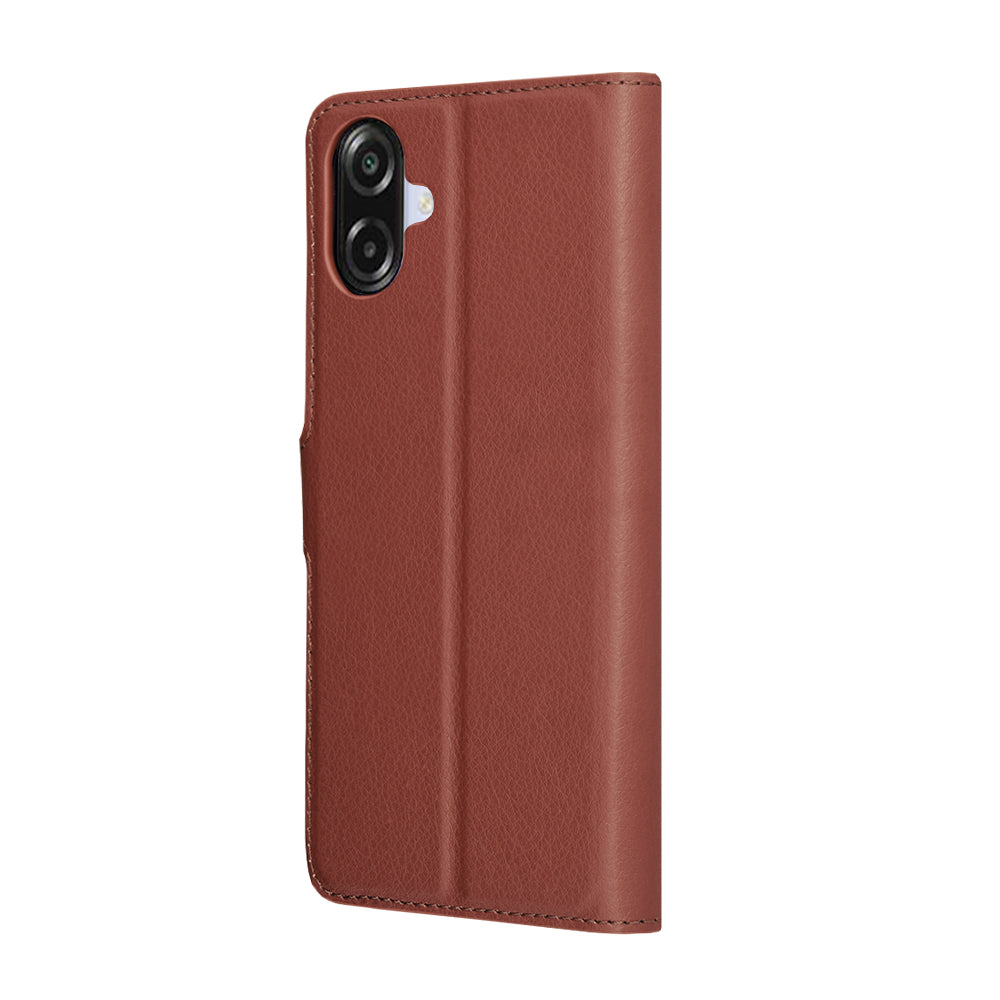 Puzdro pre Samsung Galaxy A07 4G A075, Techsuit, kožené folio, hnedé