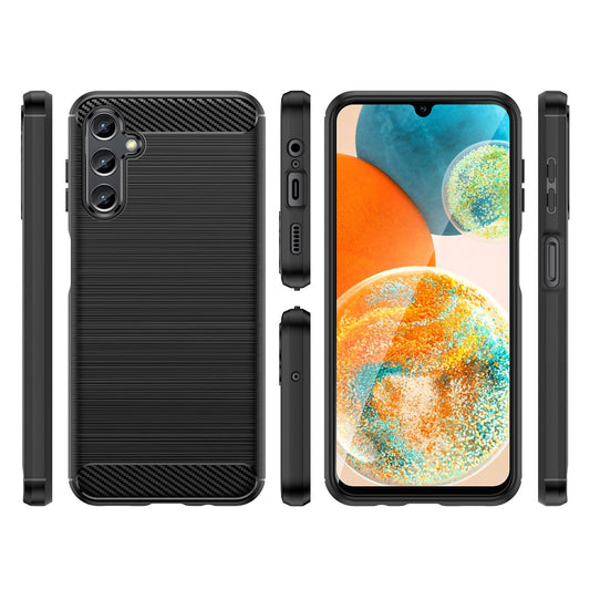Puzdro pre Samsung Galaxy A14 A145 / A14 5G A146, OEM, Karbón, Čierne