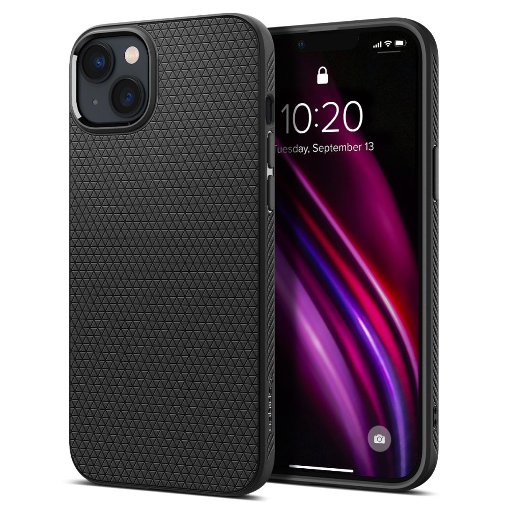 Puzdro pre Apple iPhone 14, Spigen, Liquid Air, Matná Čierna