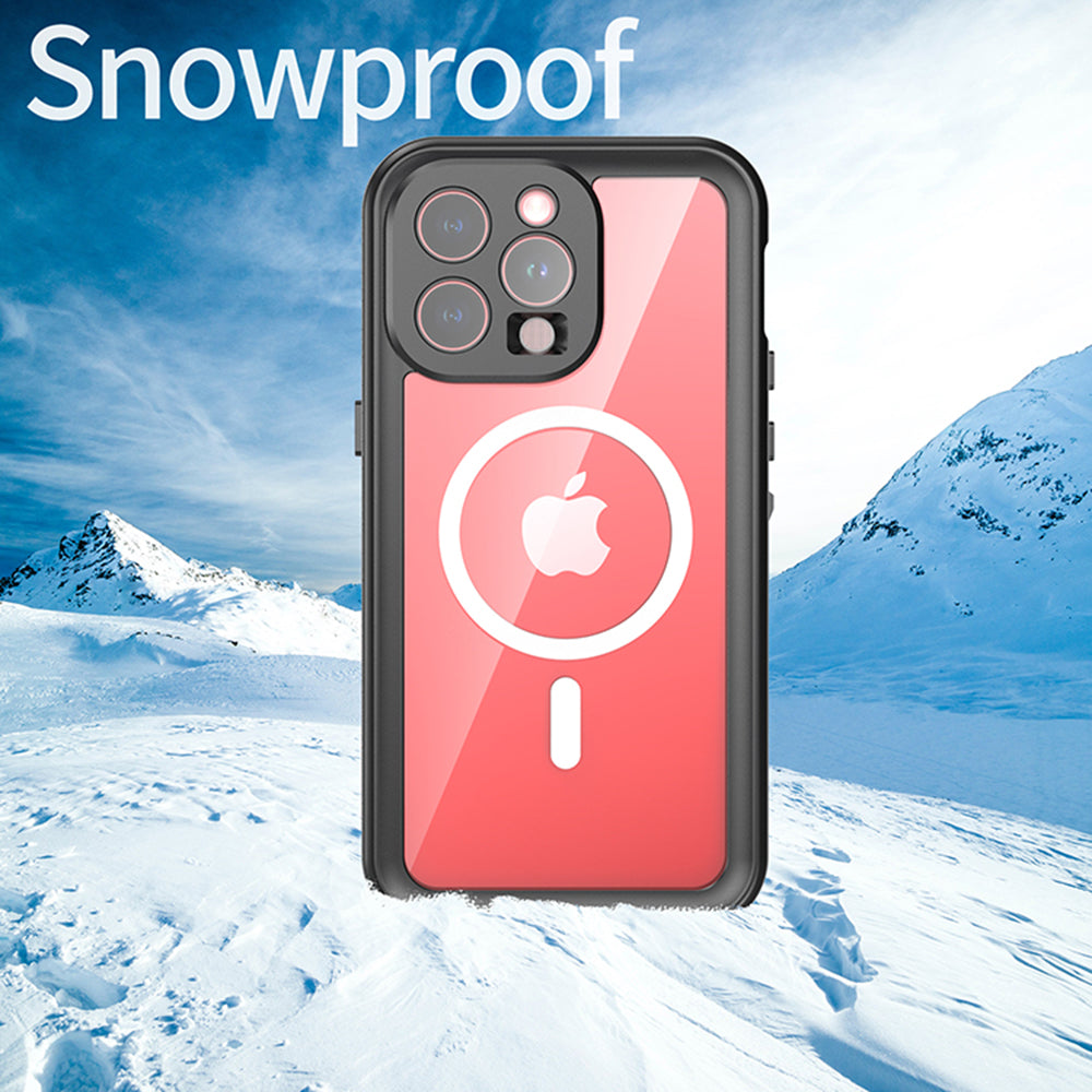 Vodotesné puzdro MagSafe pre Apple iPhone 15 Pro Max, ShellBox, čierne