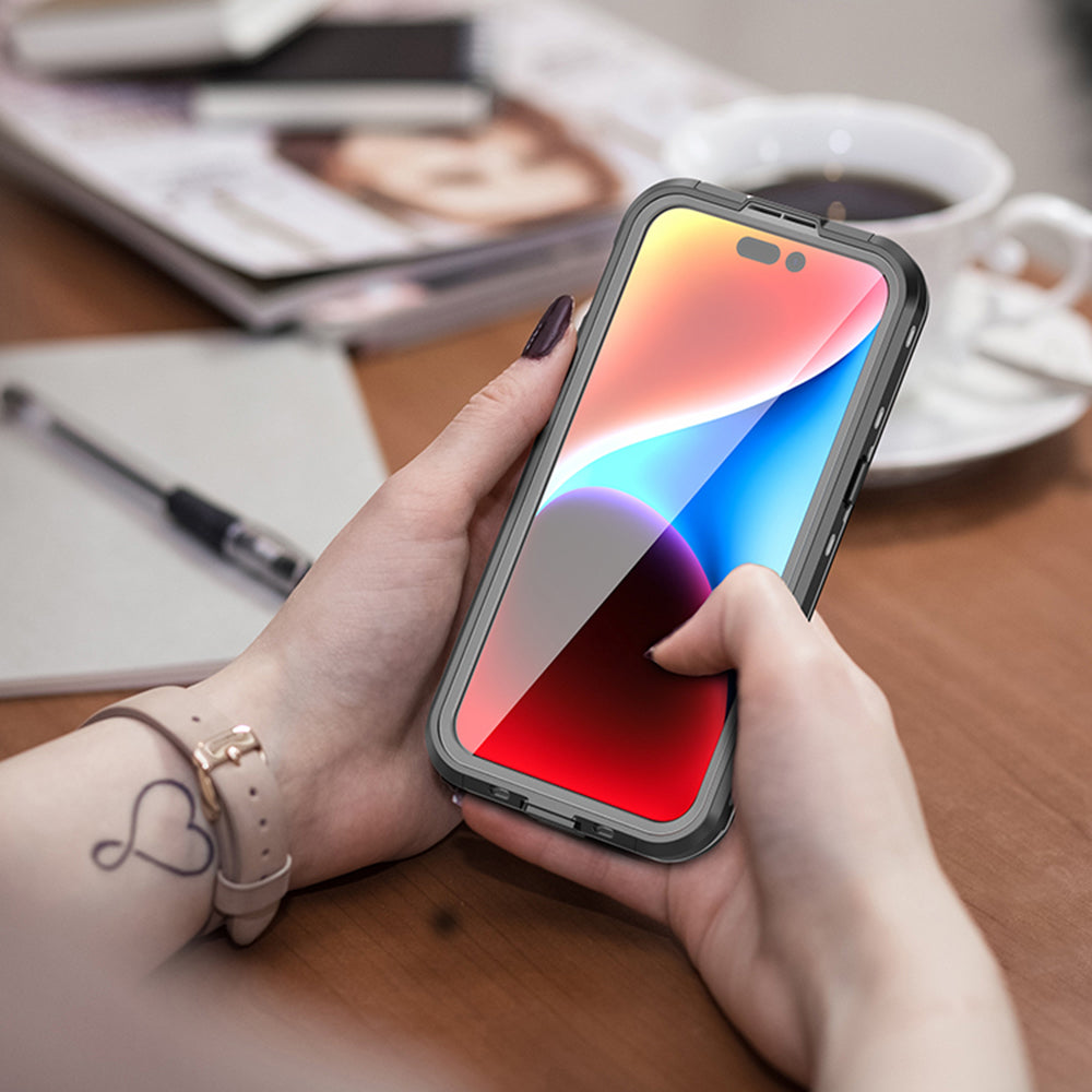 Vodotesné puzdro MagSafe pre Apple iPhone 15 Pro Max, ShellBox, čierne