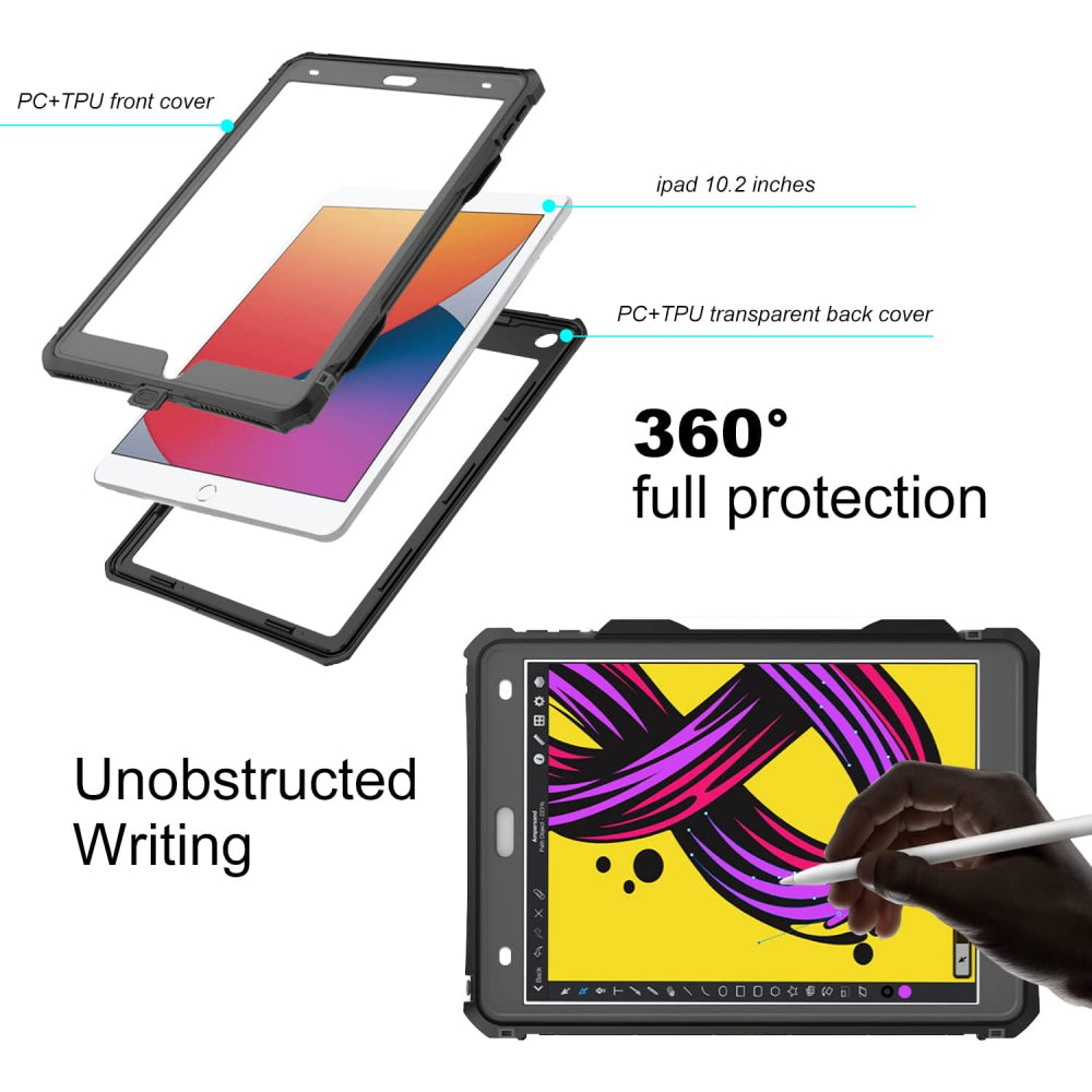 Vodotesné puzdro pre Apple iPad 10.2 (2021) / 10.2 (2020) / 10.2 (2019), ShellBox, čierne