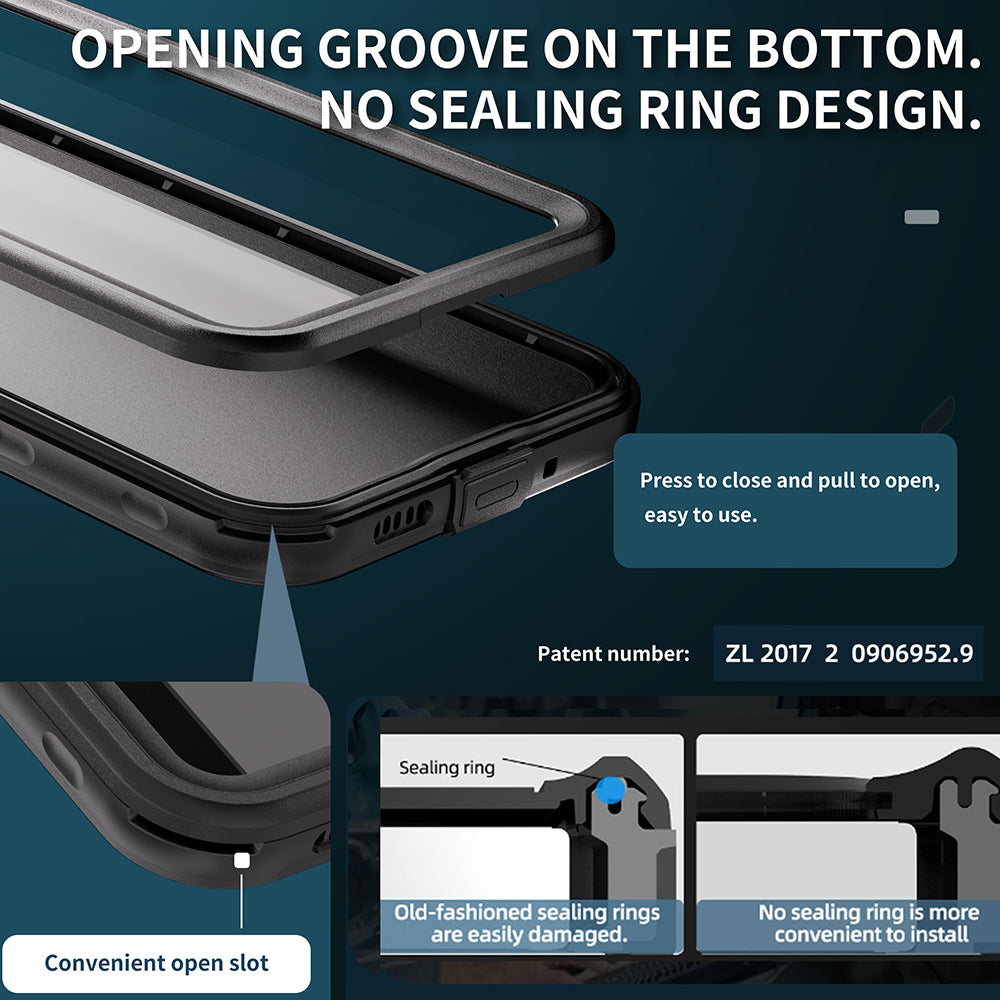 Vodotesné puzdro pre Samsung Galaxy A16 5G A166 / A16 4G A165, ShellBox, čierne