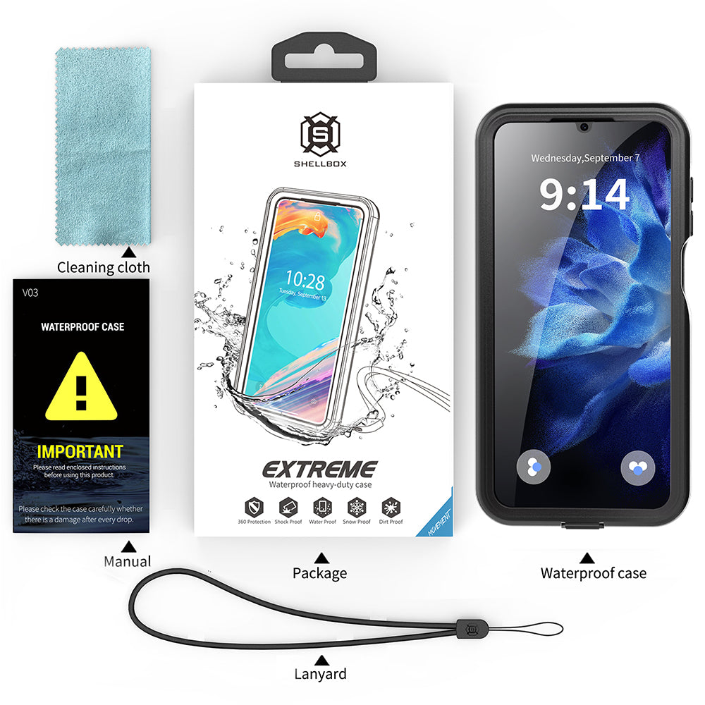 Vodotesné puzdro pre Samsung Galaxy A16 5G A166 / A16 4G A165, ShellBox, čierne