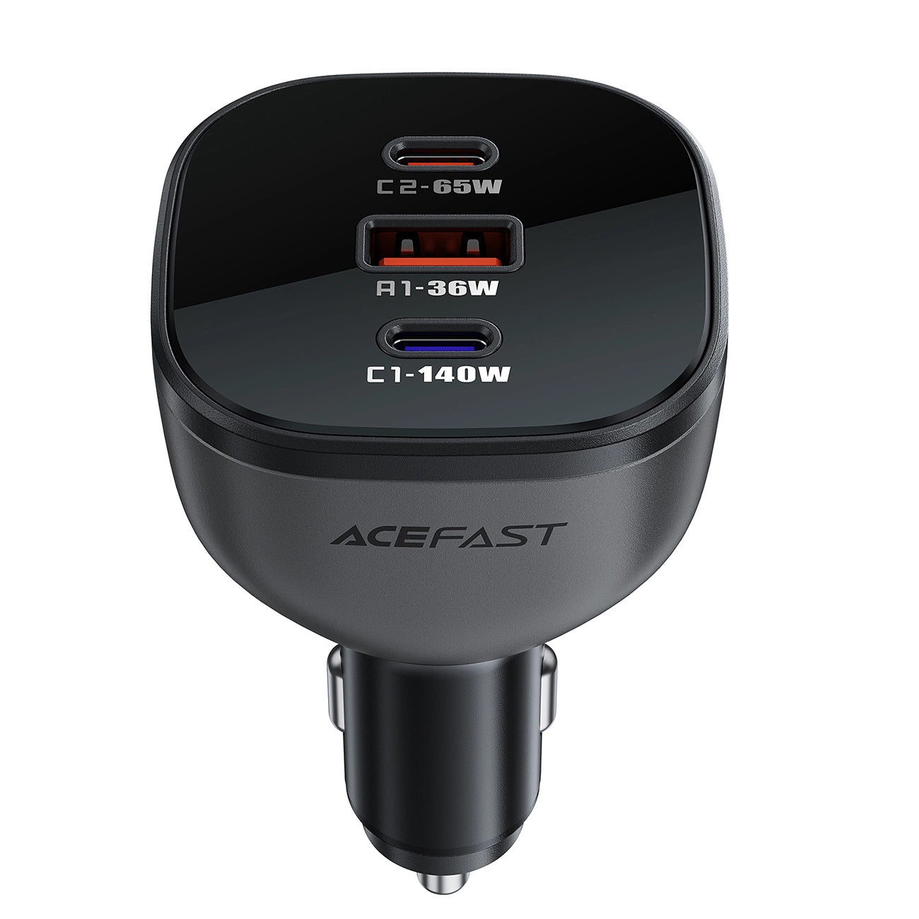 Auto nabíjačka Acefast B14, 165W, 5A, 1 x USB-A - 2 x USB-C, Čierna