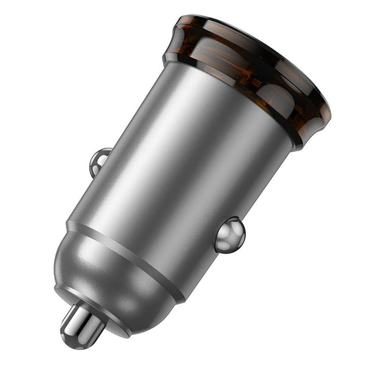 Auto nabíjačka s káblom Lightning HOCO NZ16A, 43W, 3A, 1 x USB-A - 1 x USB-C, Sivá