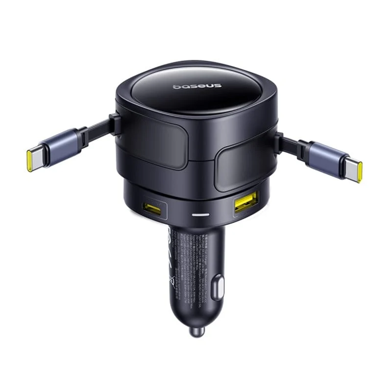 Autonabíjačka s káblom USB-C Baseus Enjoyment Max, 90 W, 1 × USB-A – 1 × USB-C, čierna C00035507121-03