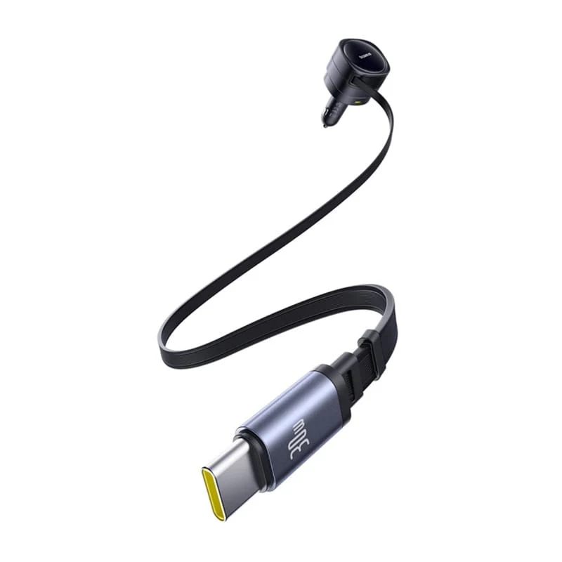 Autonabíjačka s káblom USB-C Baseus Enjoyment Max, 90 W, 1 × USB-A – 1 × USB-C, čierna C00035507121-03