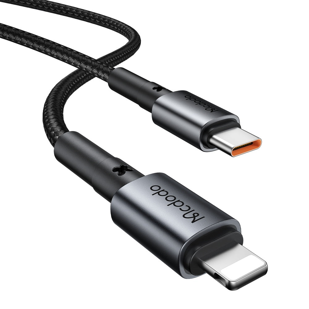 Auto nabíjačka s káblom Lightning McDodo CC-7492 Obsidian, 30W, 3A, 1 x USB-C, Čierna