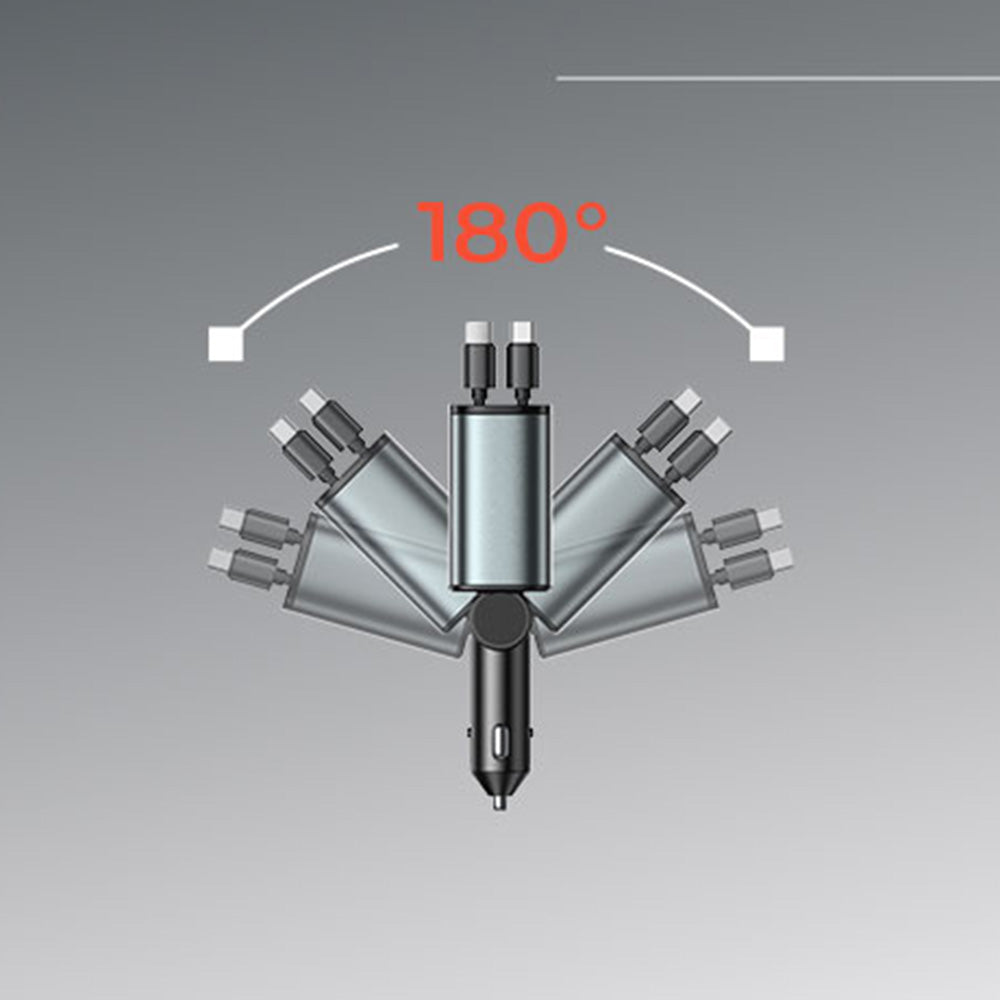 Auto nabíjačka s káblom USB-C / Lightning Lisen, 69W, 3A, 1 x USB-A - 1 x USB-C, Čierna YL0224040031