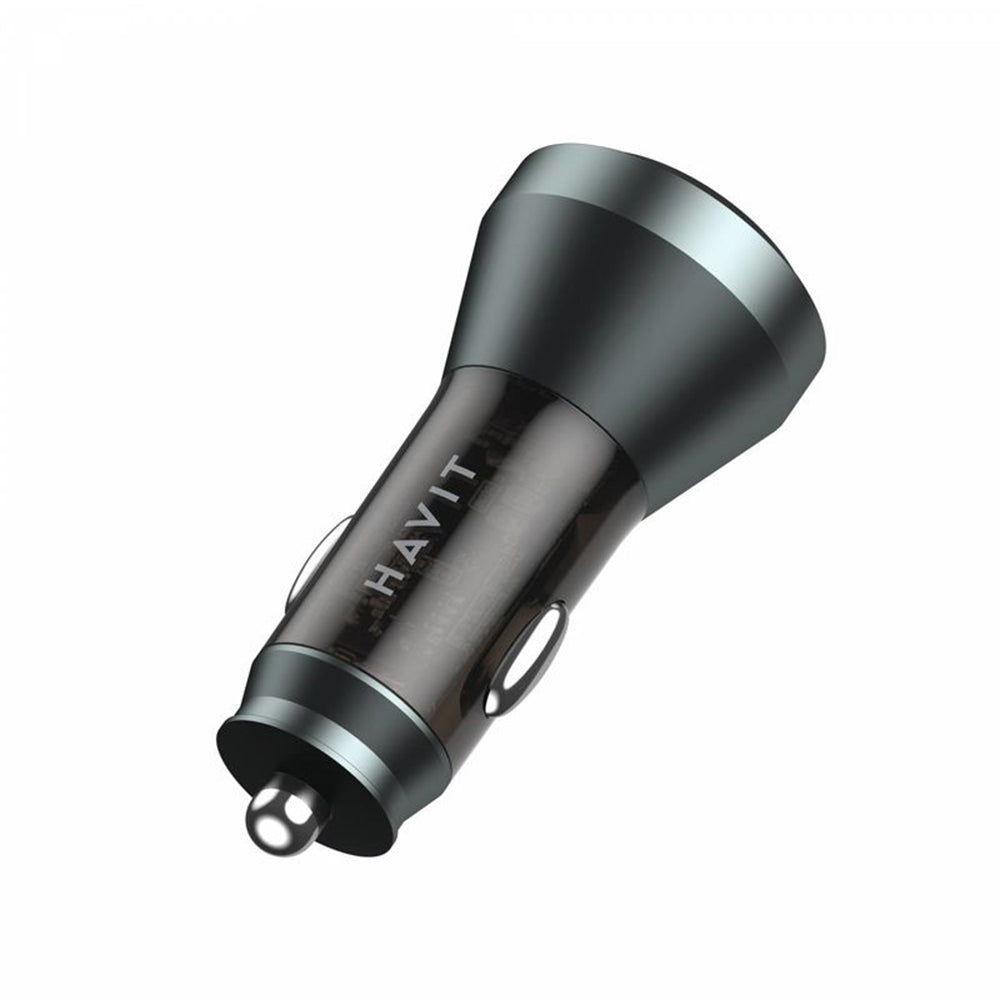 Auto nabíjačka HAVIT CC2017, 45W, 3A, 1 x USB-A - 1 x USB-C, Čierno Modrá