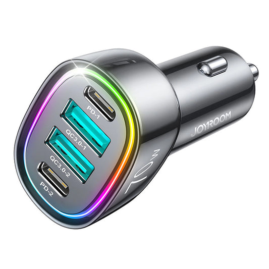Nabíjačka do auta Joyroom JR-CL29, 70 W, 3A, 2 x USB-A - 2 x USB-C, čierna