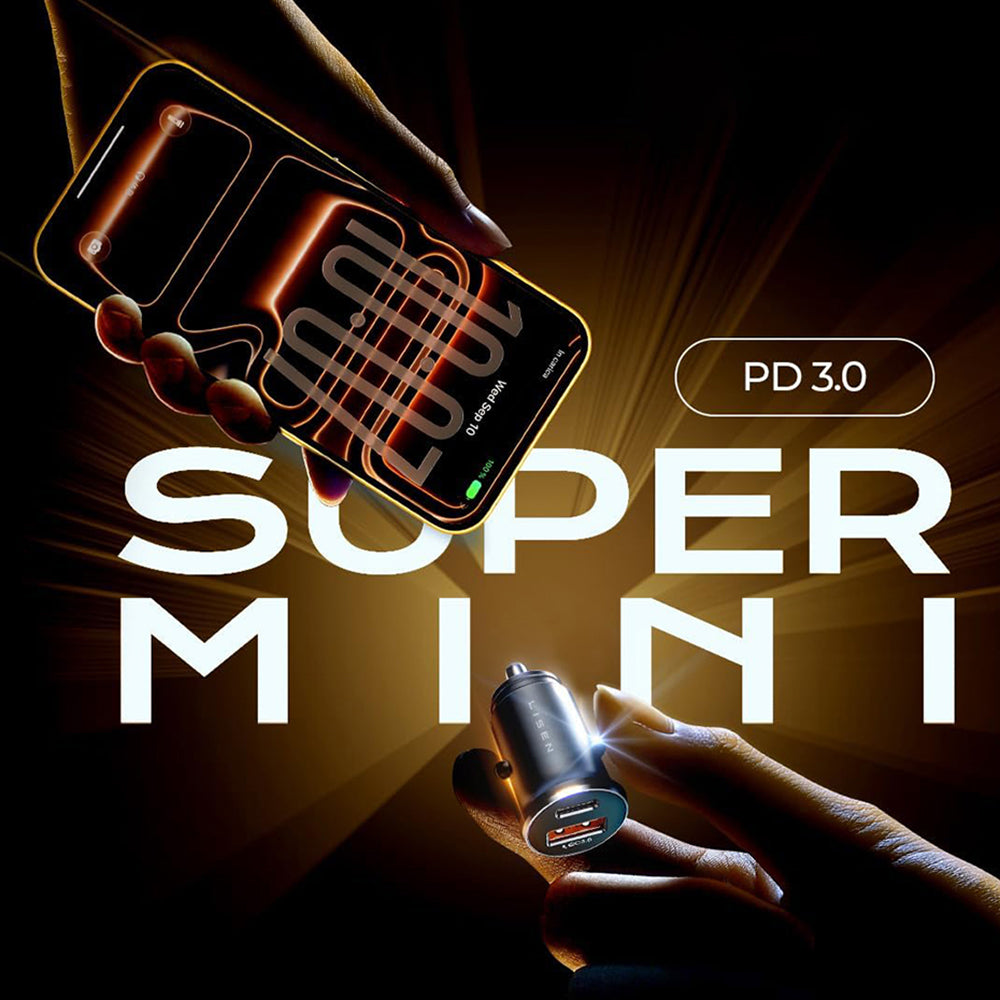 Auto nabíjačka Lisen, 36W, 3A, 1 x USB-A - 1 x USB-C, Čierna YL0223090002