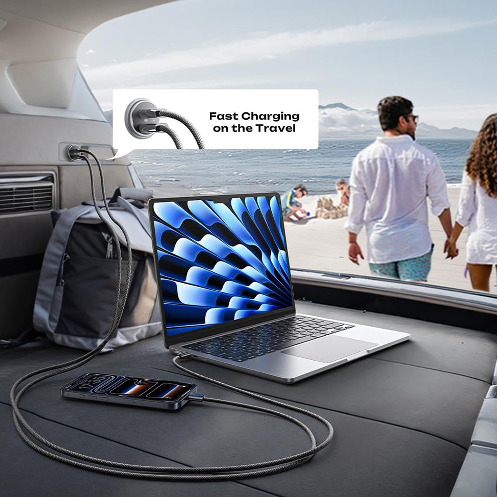 Autonabíjačka Lisen, 45W, 3A, 2 x USB-C, Čierna YL0223080007
