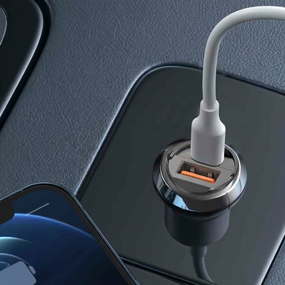 Auto nabíjačka Lito IN-C03, 30W, 3A, 1 x USB-A - 1 x USB-C, Čierna