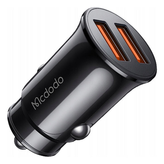 Auto nabíjačka McDodo CC-6602, 12W, 2.4A, 2 x USB-A, Čierna